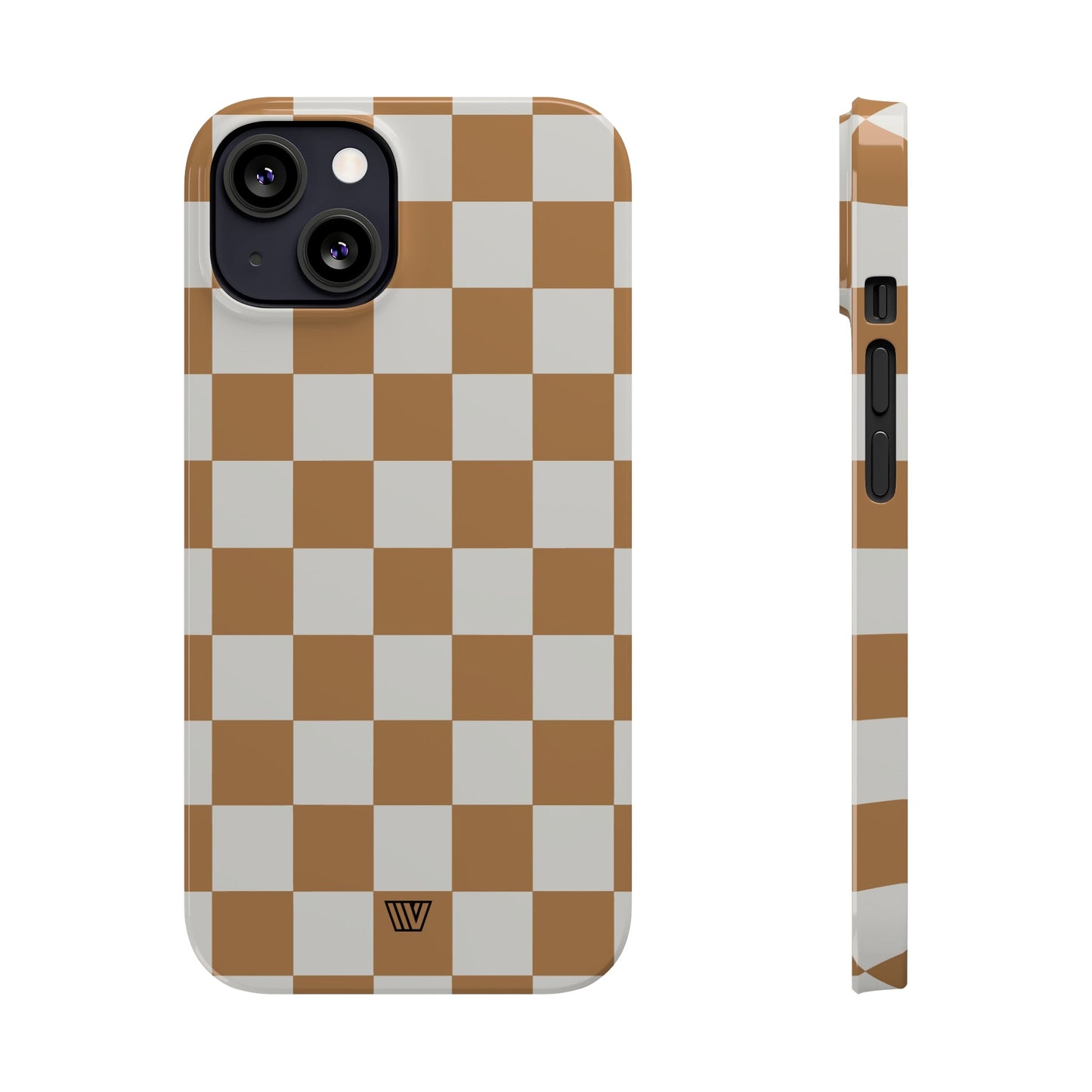 CHESTNUT CHECKERBOARD | Slim iPhone Case