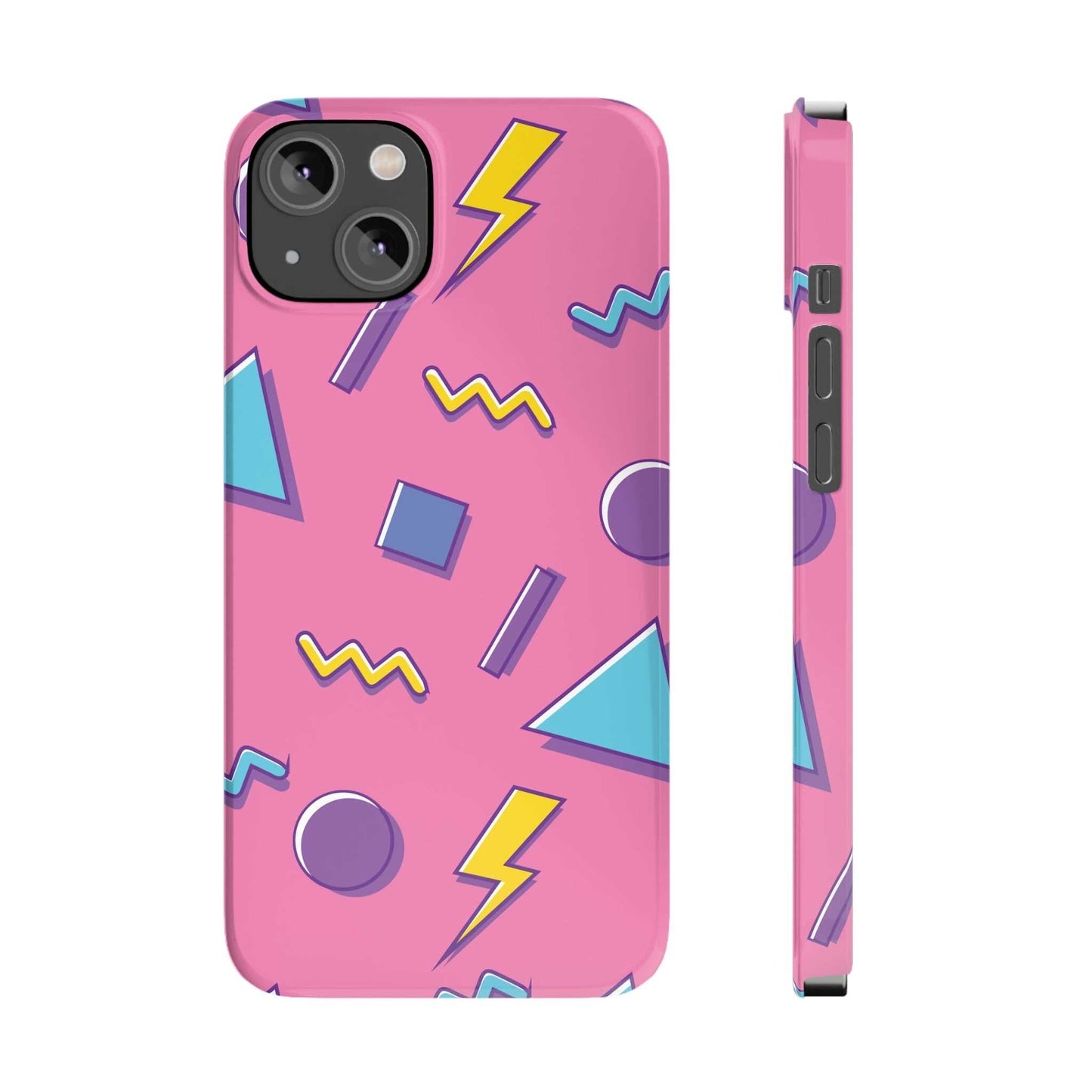 80 /90s PINK RETRO PATTERN | Slim iPhone Case