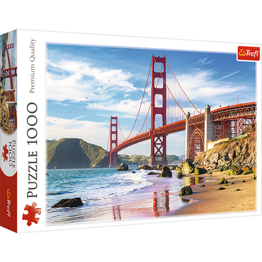 1000 Piece Jigsaw Puzzles, Golden Gate Bridge, San Francisco, USA, Landscape, Adult Puzzles, Trefl 10722