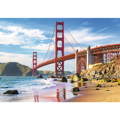 1000 Piece Jigsaw Puzzles, Golden Gate Bridge, San Francisco, USA, Landscape, Adult Puzzles, Trefl 10722