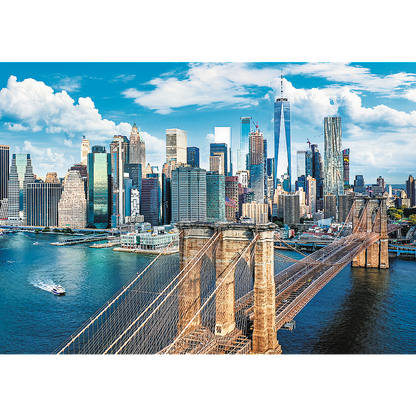 1000 Piece Jigsaw Puzzles, Brooklyn Bridge, New York, USA, Cityscape puzzle, Adult Puzzle, Trefl 10725