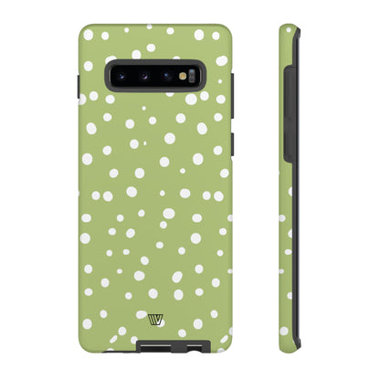 PALE OLIVE DOTS | Tough Phone Case