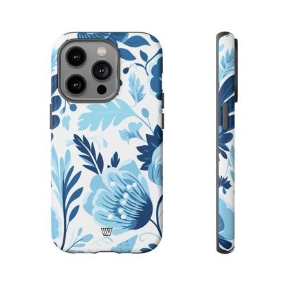 BLUE WHITE FLOWERS | Tough Phone Case