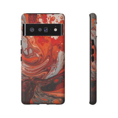 WHITE FIRE PAINT SWIRL | Tough Phone Case