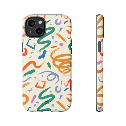 DOODLE PAINT BRUSH STROKES | Tough Phone Case