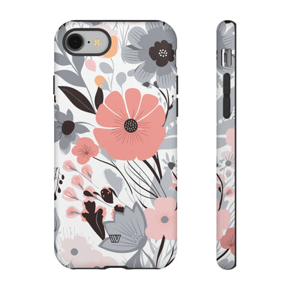 GRAY PASTEL FLOWERS | Tough Phone Case