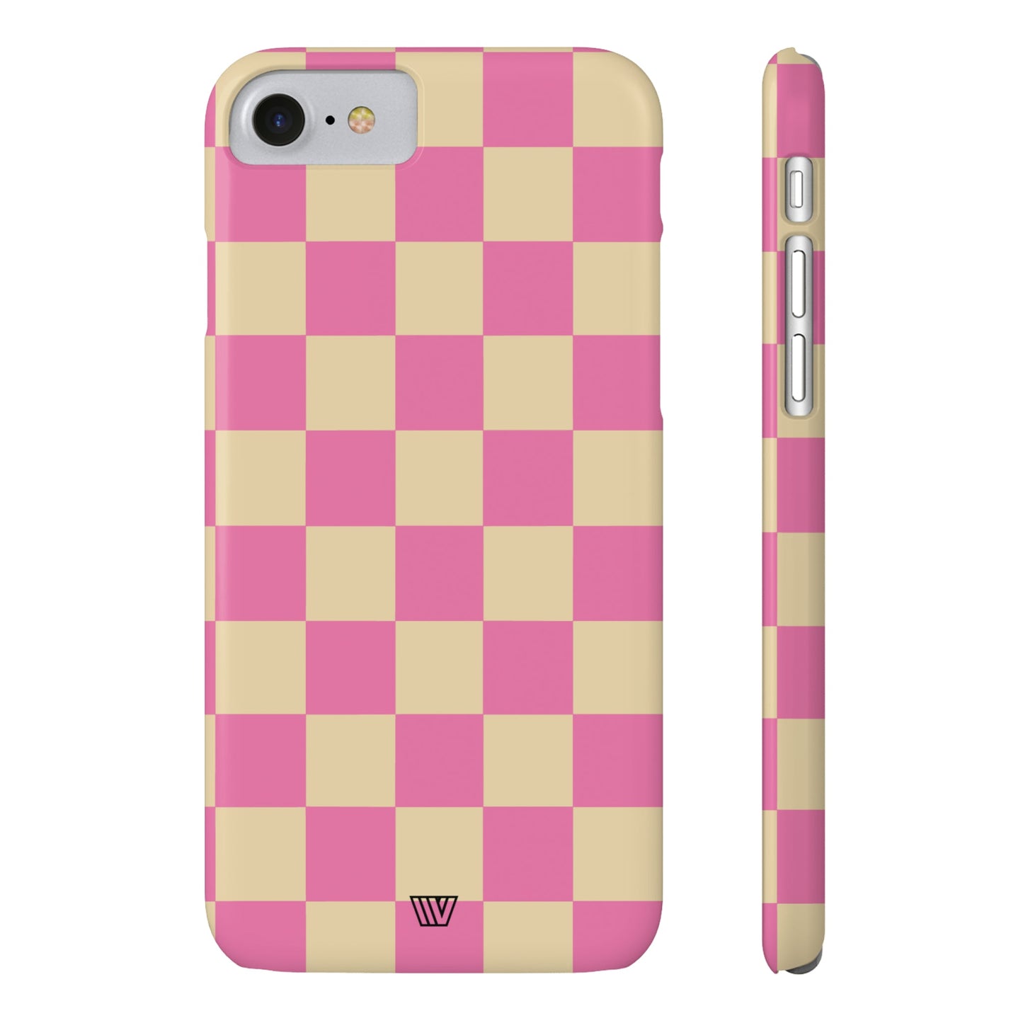 PINK TAN CHECKERBOARD | Slim iPhone Case