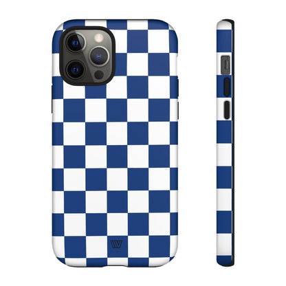 BLUE WHITE CHECKERBOARD | Tough Phone Case