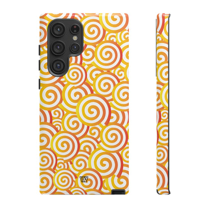 ABSTRACT SPIRAL ORANGE | Tough Phone Case