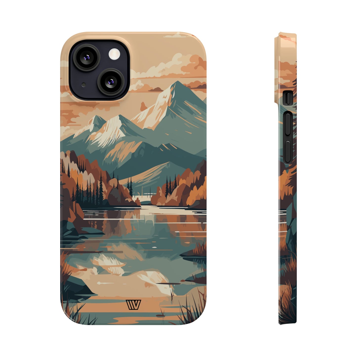 FALL MOUNTAIN RIVER LANDSCAPE | Slim iPhone Case