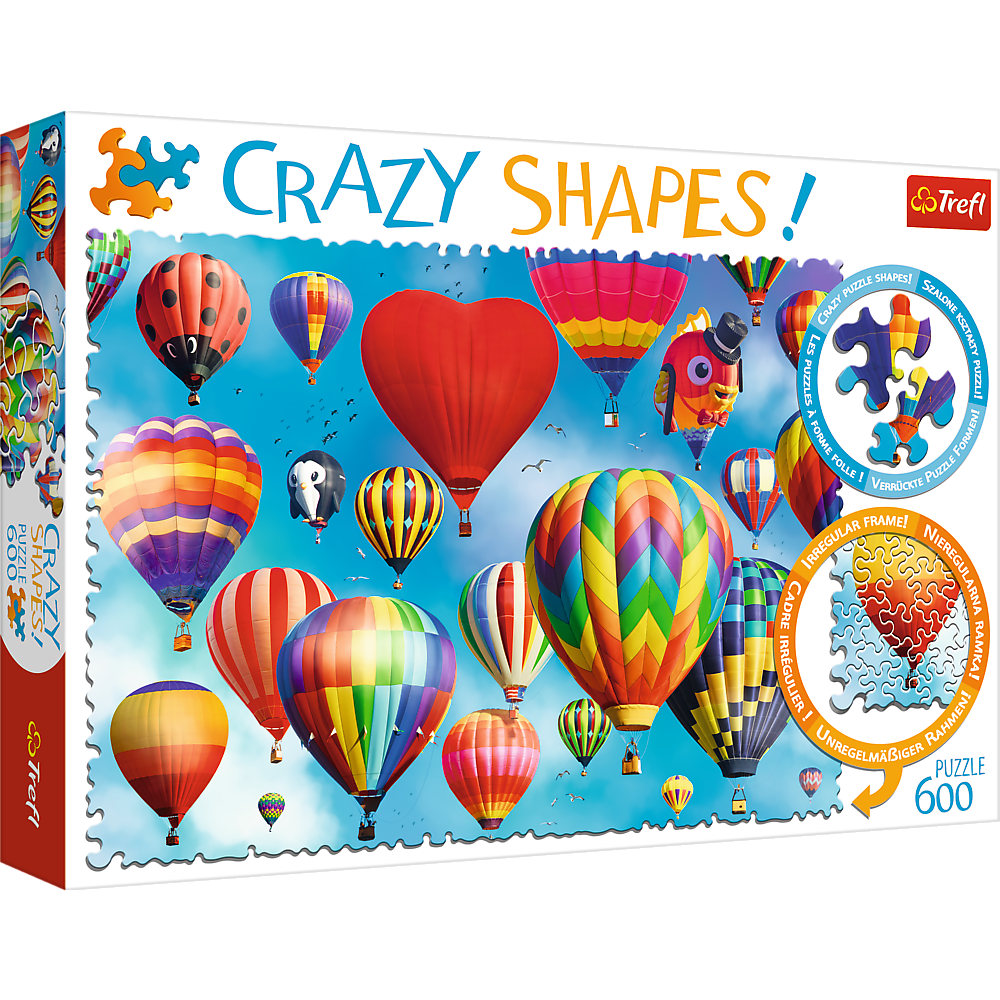 Crazy Shape 600 Piece Jigsaw Puzzles, Colorful balloons, Adult Puzzles, Trefl 11112