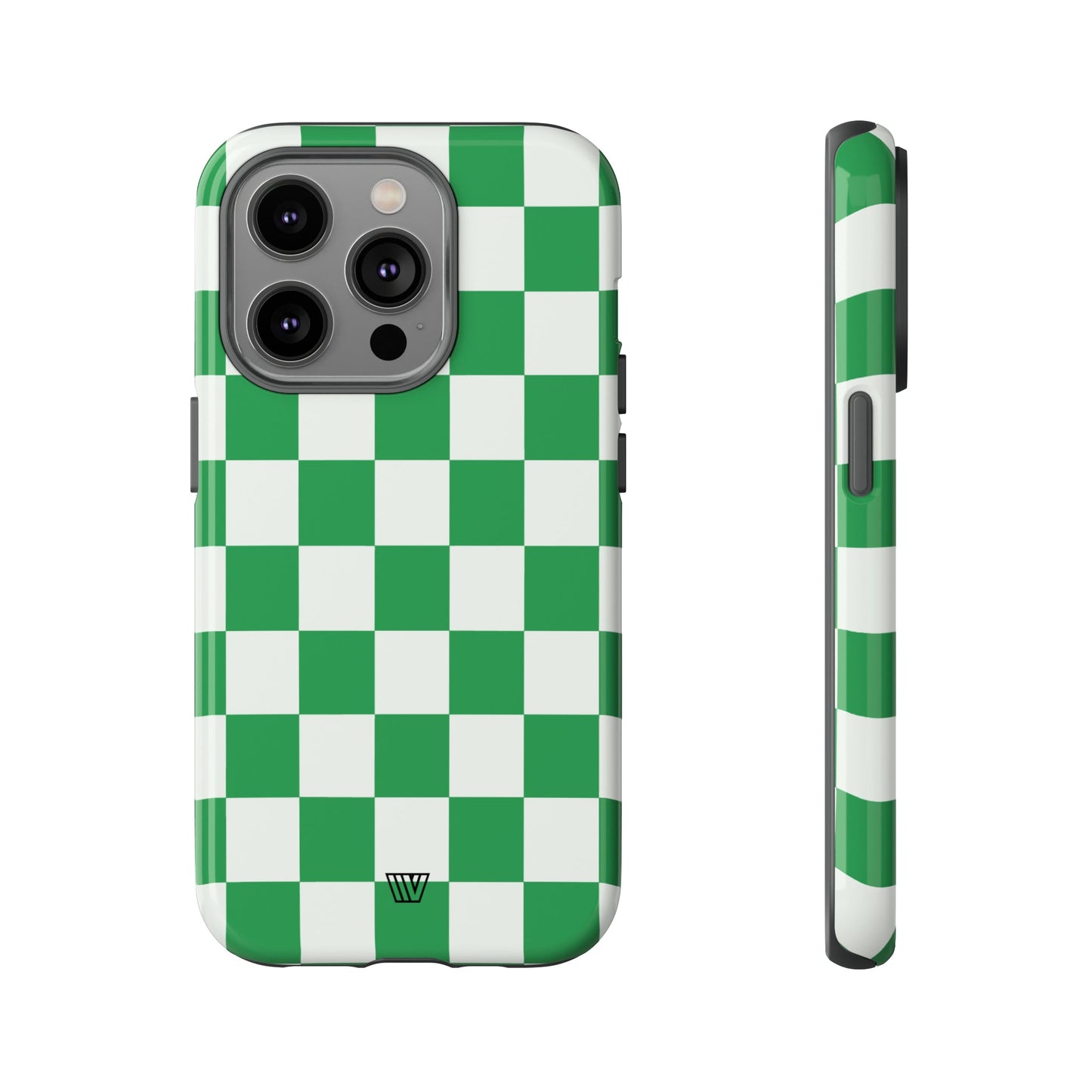 GREEN WHITE CHECKERBOARD | Tough Phone Case