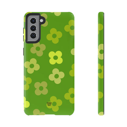 GREEN RETRO FLOWERS | Tough Phone Case