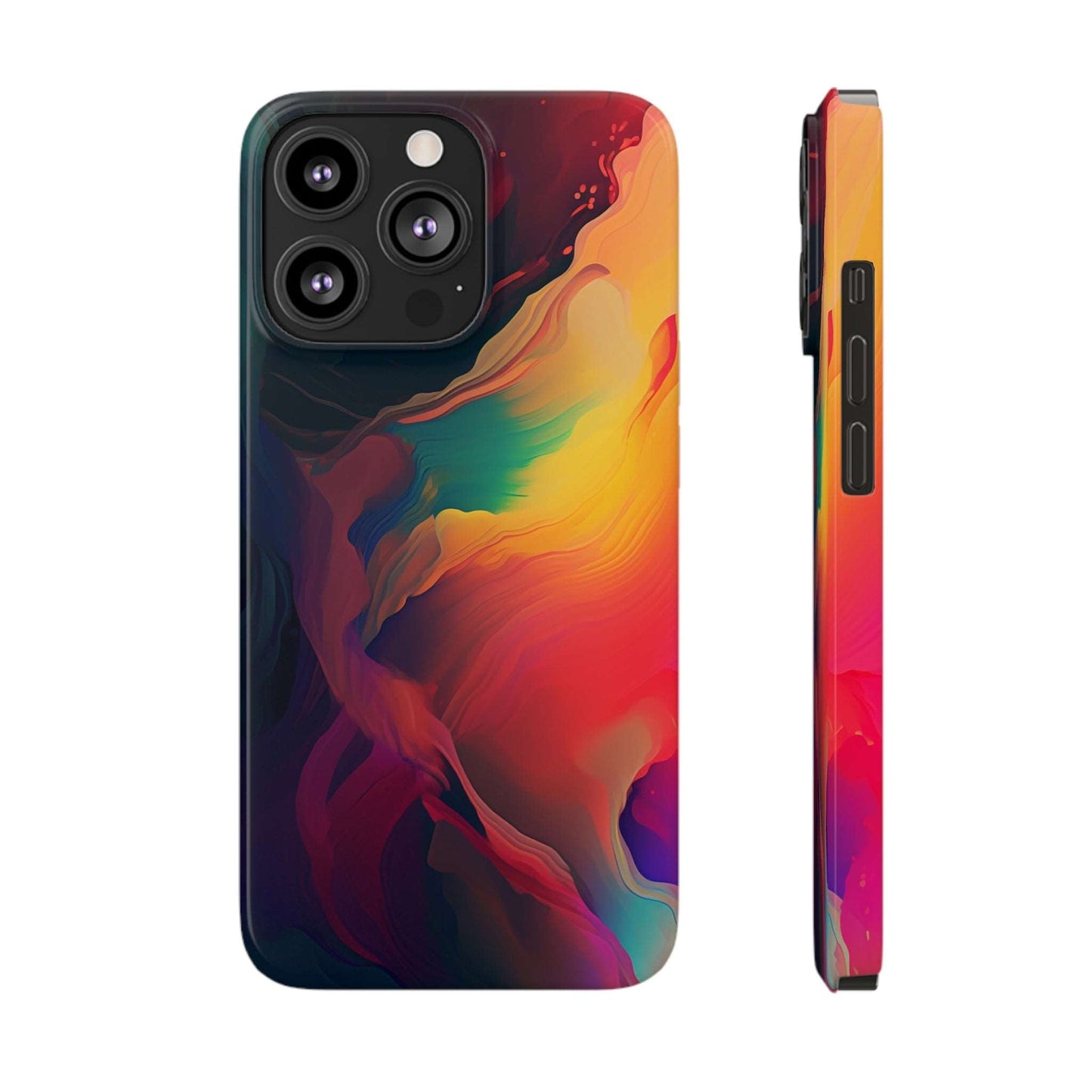 Abstract Paint Colors Slim Phone Case