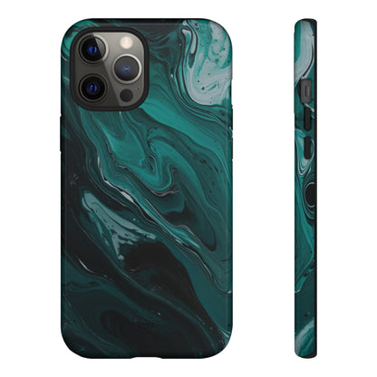 TEAL PAINT SWIRL | Tough Phone Case