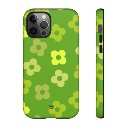 GREEN RETRO FLOWERS | Tough Phone Case