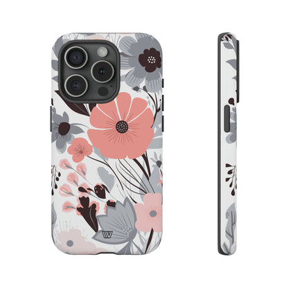 GRAY PASTEL FLOWERS | Tough Phone Case