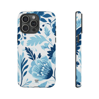 BLUE WHITE FLOWERS | Tough Phone Case