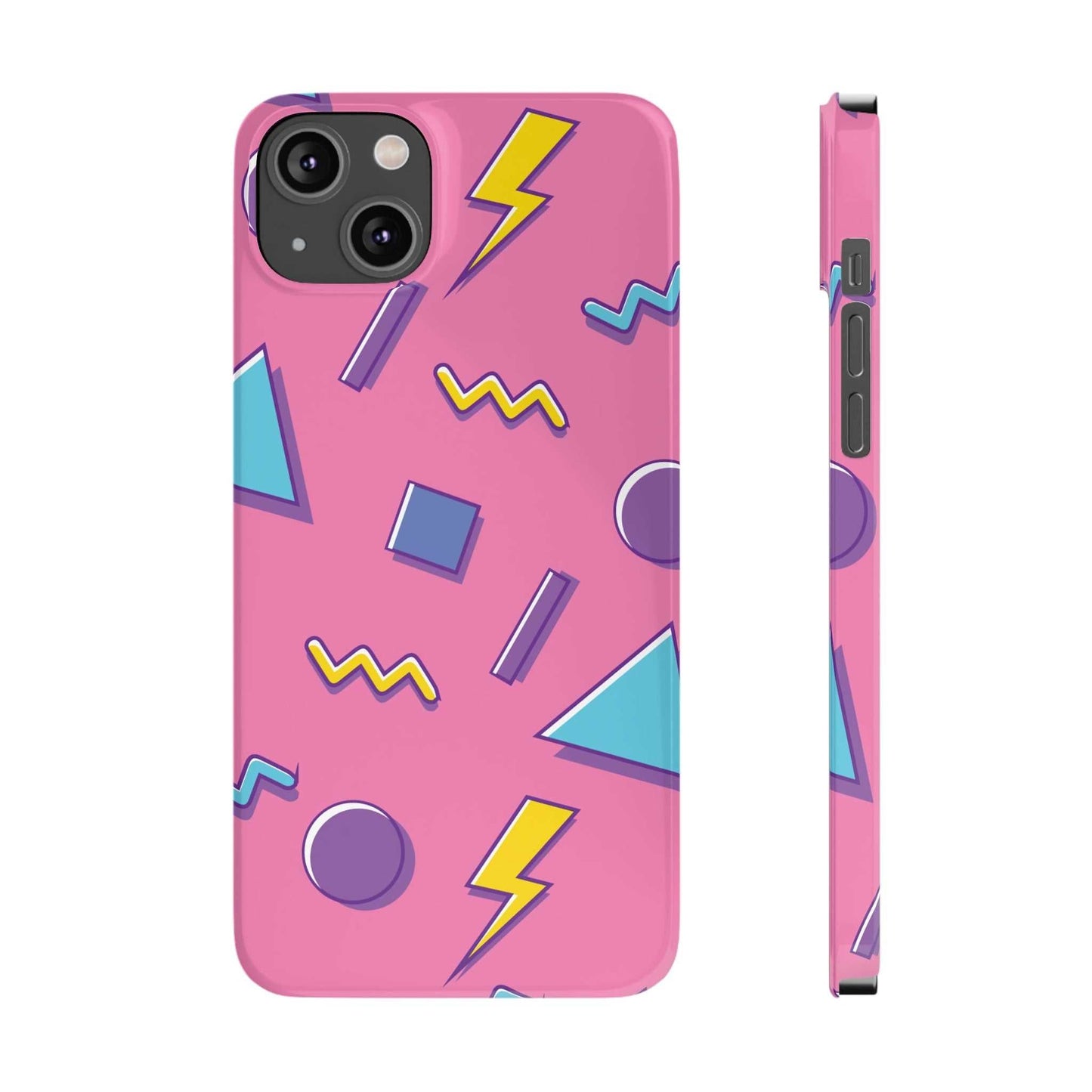 80 /90s PINK RETRO PATTERN | Slim iPhone Case