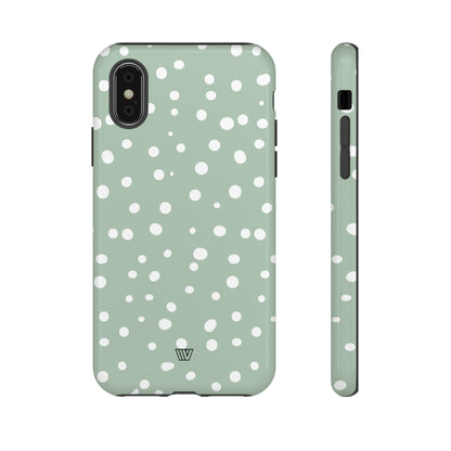 PASTEL GREEN DOTS | Tough Phone Case