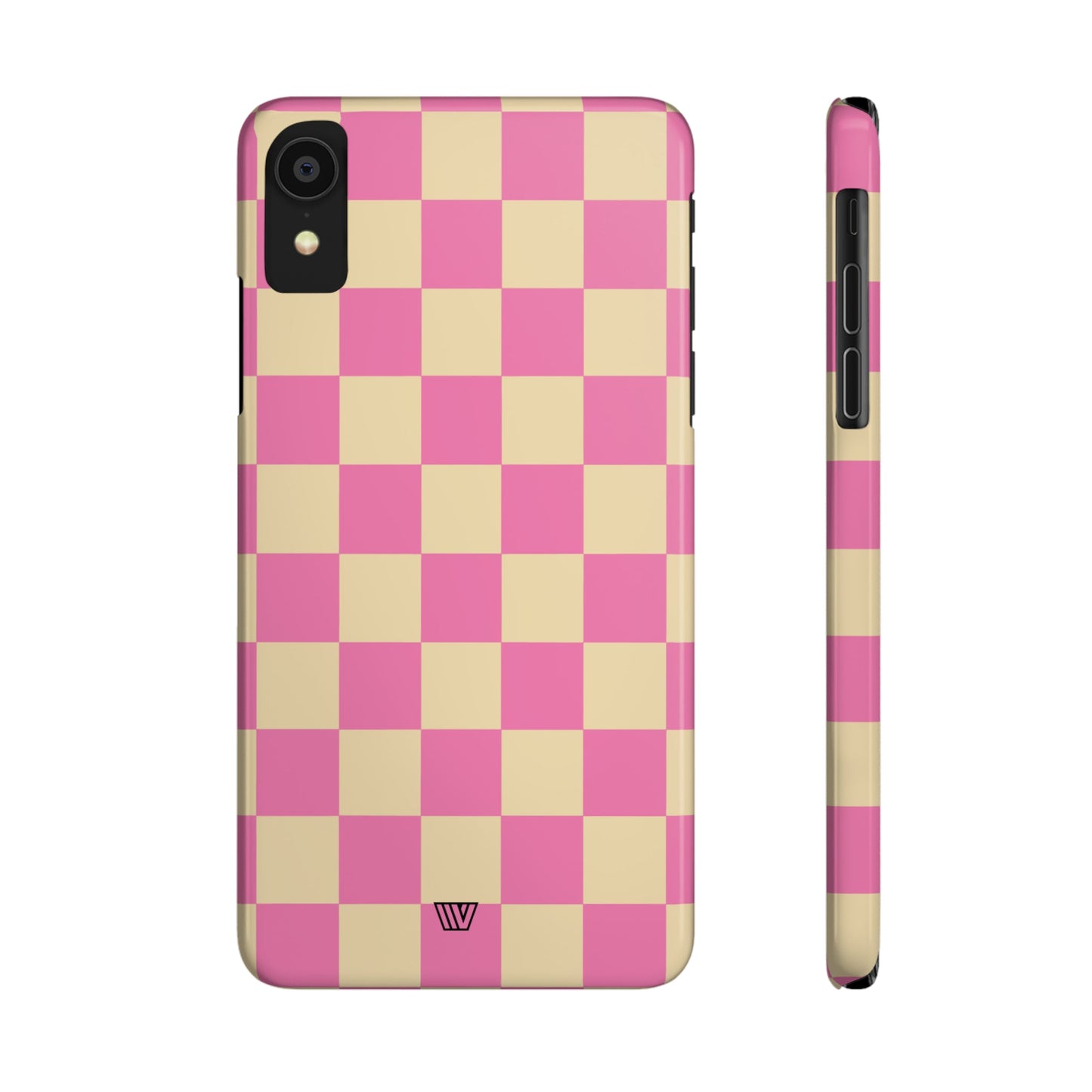 PINK TAN CHECKERBOARD | Slim iPhone Case