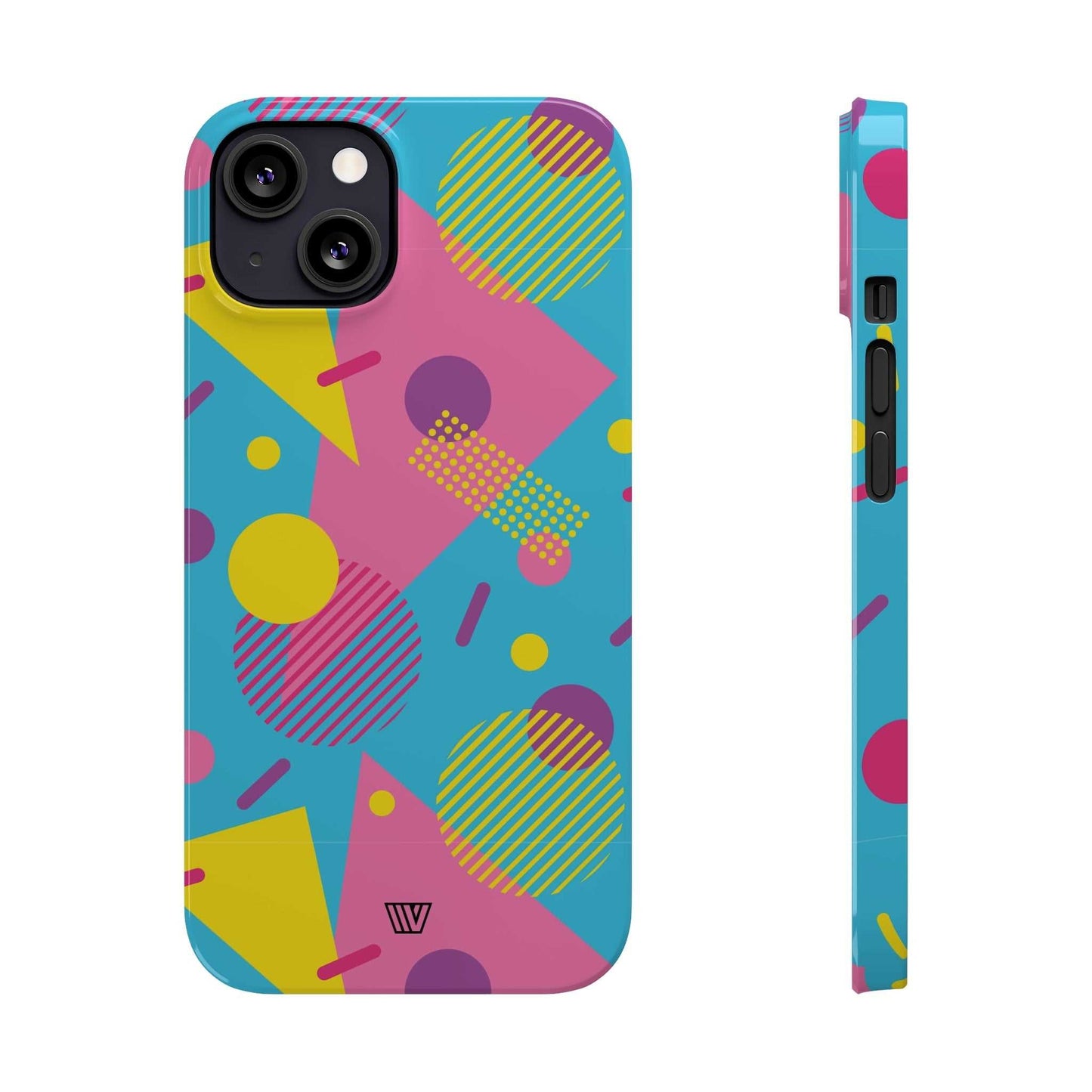 80s / 90s RETO PATTERN LIGHT BLUE | Slim iPhone Case