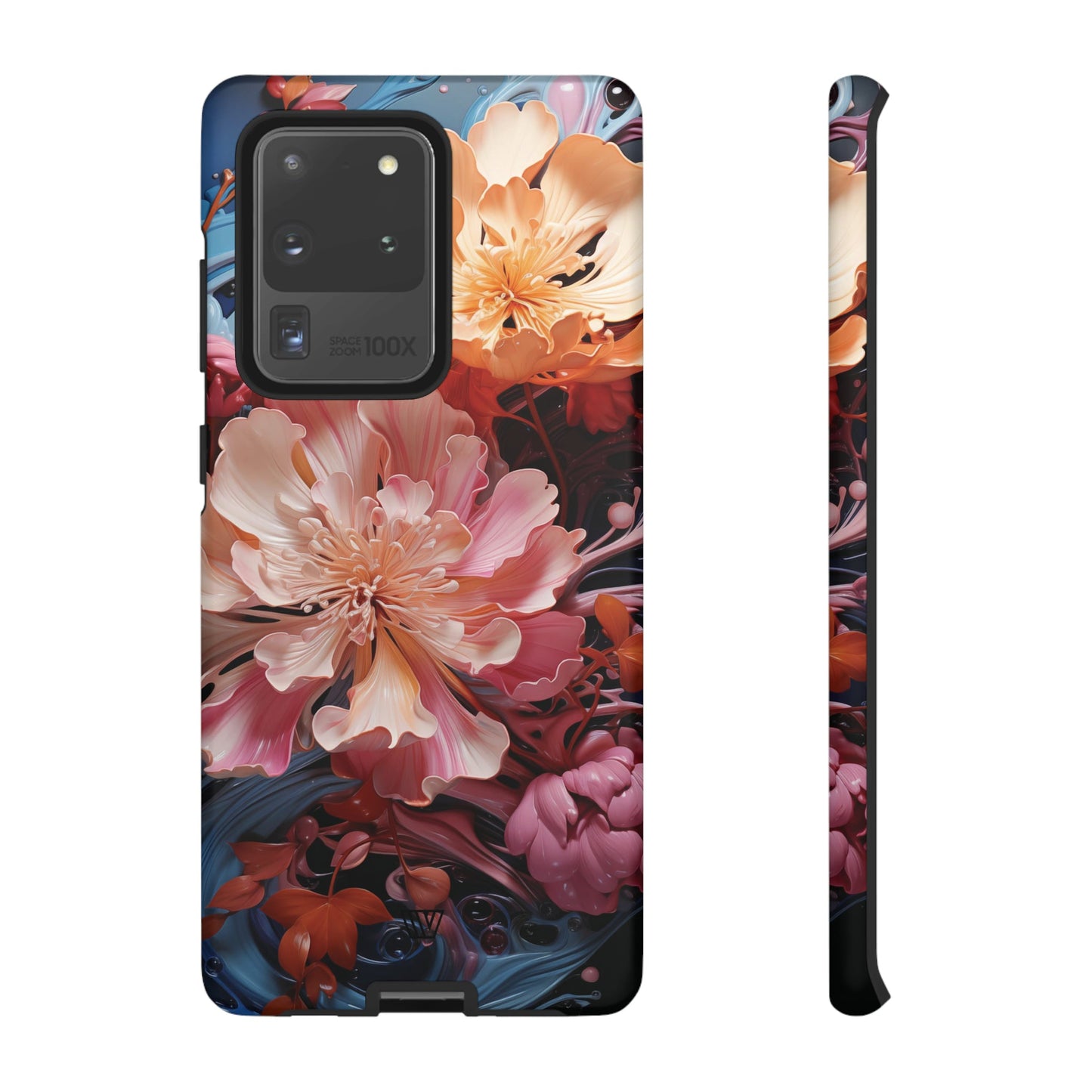 PAINT SWIRL FLOWERS | Tough Phone Case