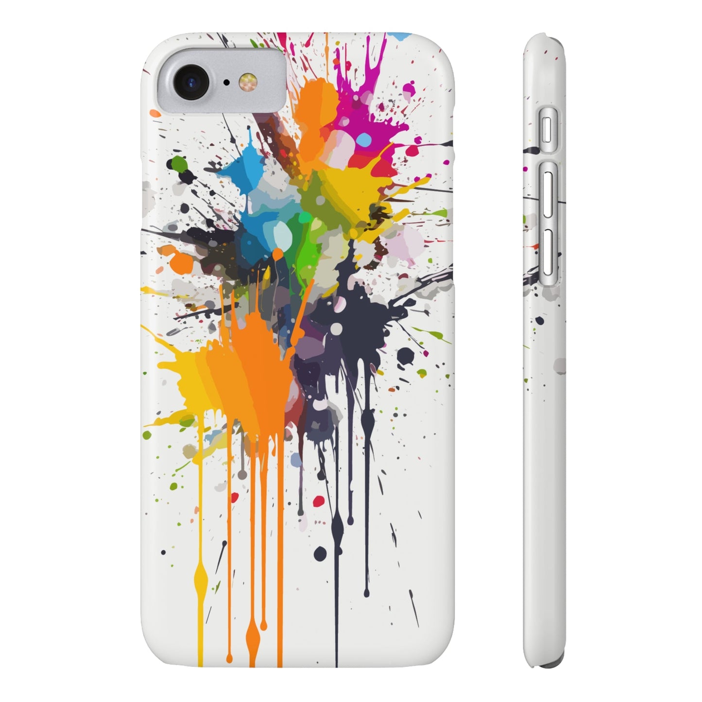 PAINT SPLATTER WHITE | Slim iPhone Case