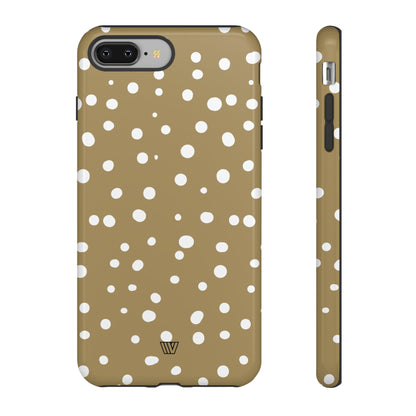 DARK BEIGE DOTS | Tough Phone Case