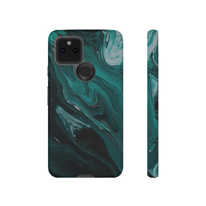 TEAL PAINT SWIRL | Tough Phone Case