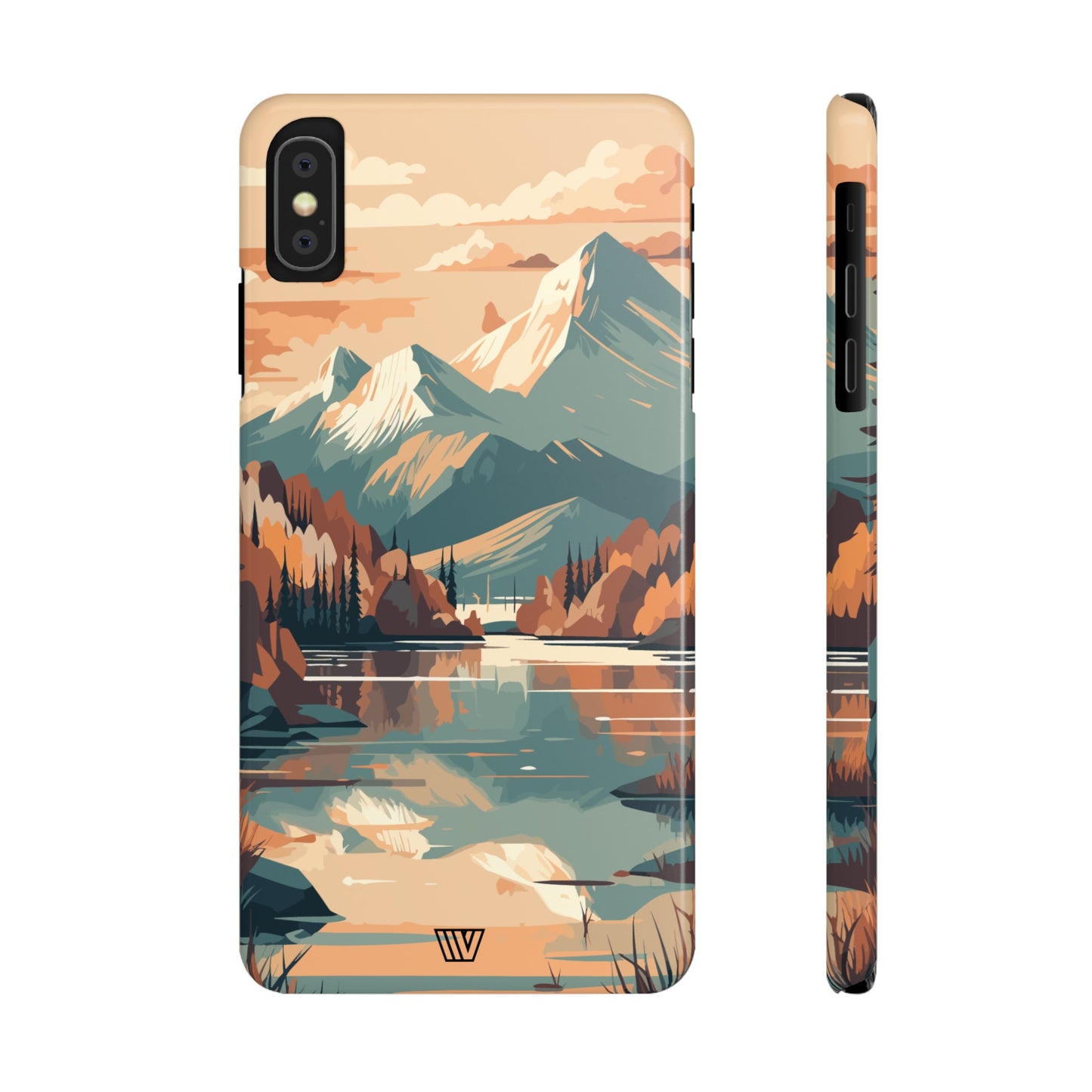 FALL MOUNTAIN RIVER LANDSCAPE | Slim iPhone Case