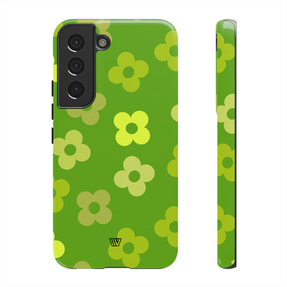 GREEN RETRO FLOWERS | Tough Phone Case