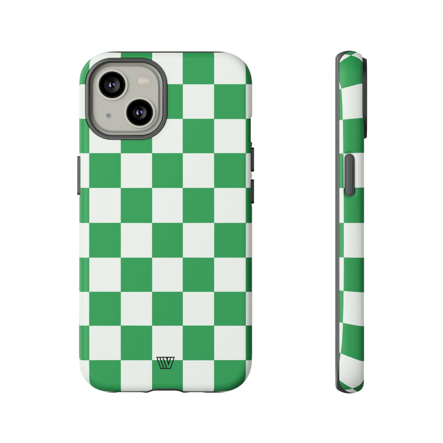 GREEN WHITE CHECKERBOARD | Tough Phone Case