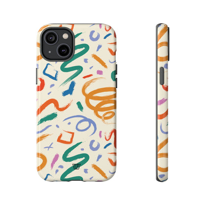 DOODLE PAINT BRUSH STROKES | Tough Phone Case