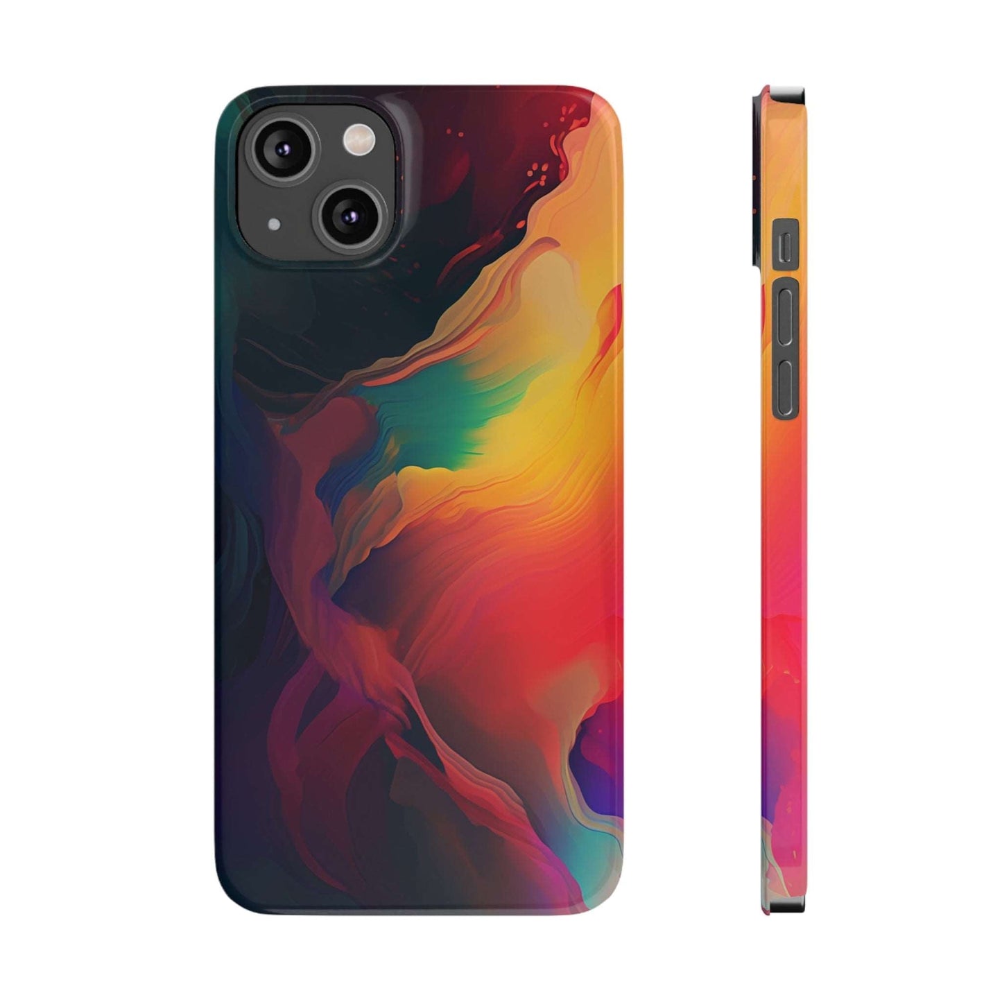 Abstract Paint Colors Slim Phone Case