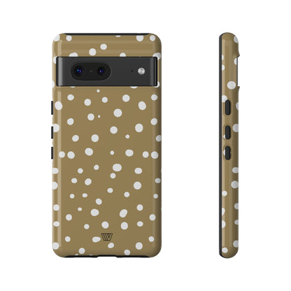 DARK BEIGE DOTS | Tough Phone Case