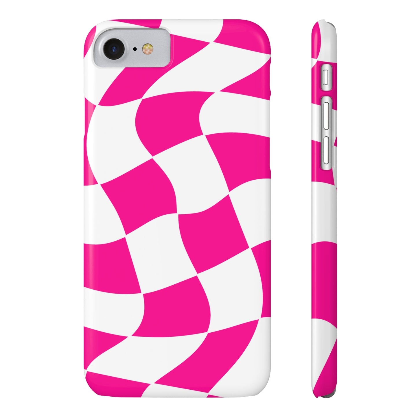 HOT PINK WAVY  | Slim iPhone Case