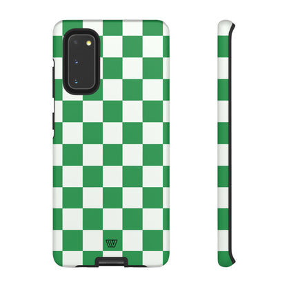 GREEN WHITE CHECKERBOARD | Tough Phone Case