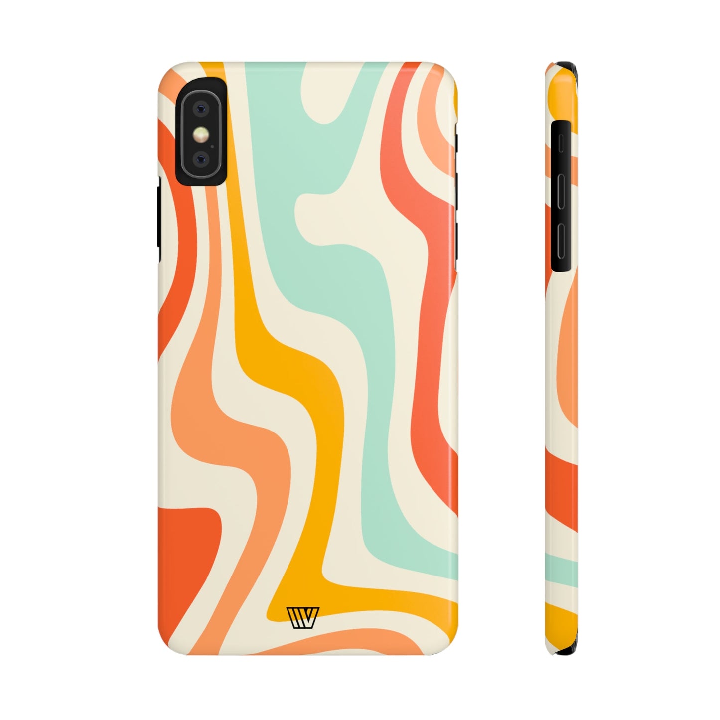 RETRO GROOVY SWIRLS | Slim iPhone Case