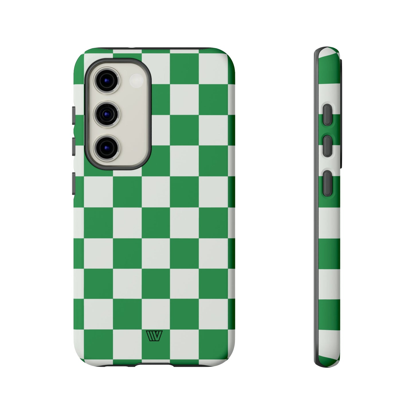 GREEN WHITE CHECKERBOARD | Tough Phone Case