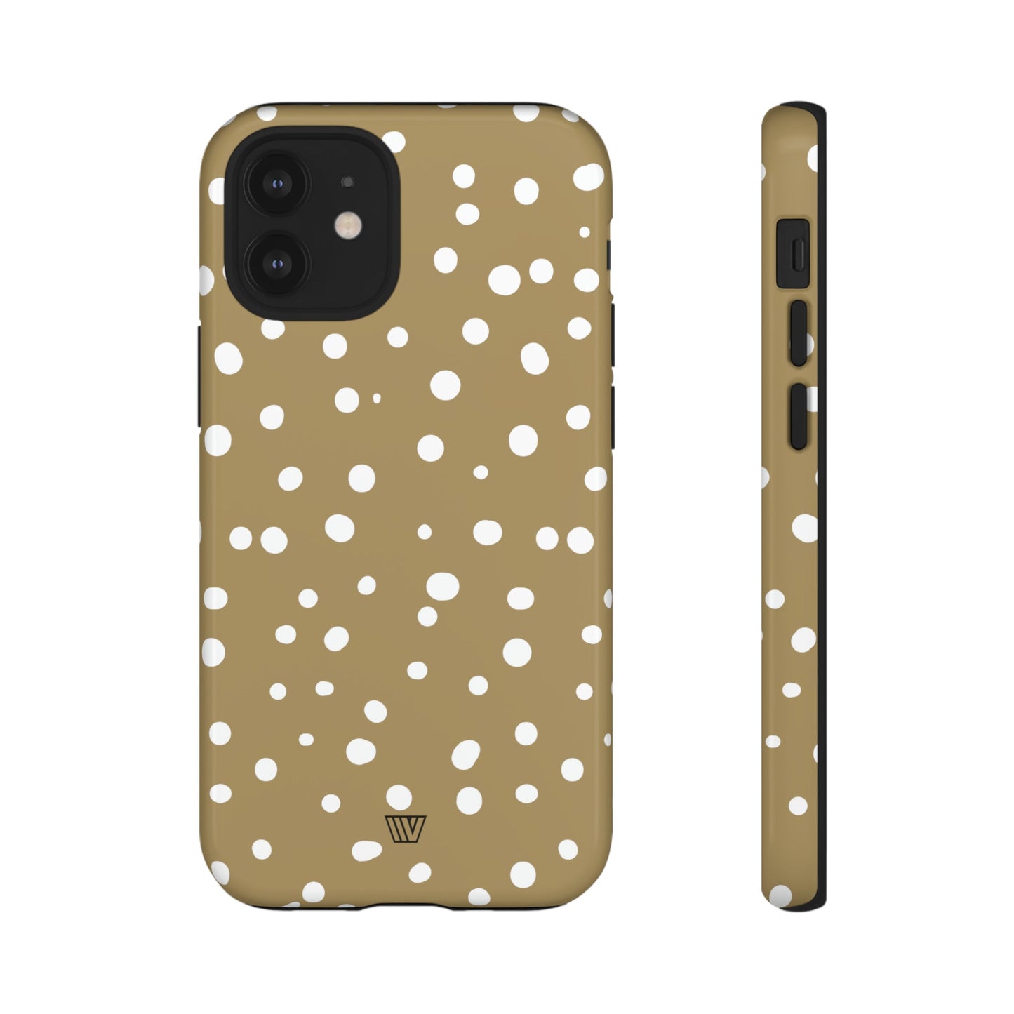 DARK BEIGE DOTS | Tough Phone Case