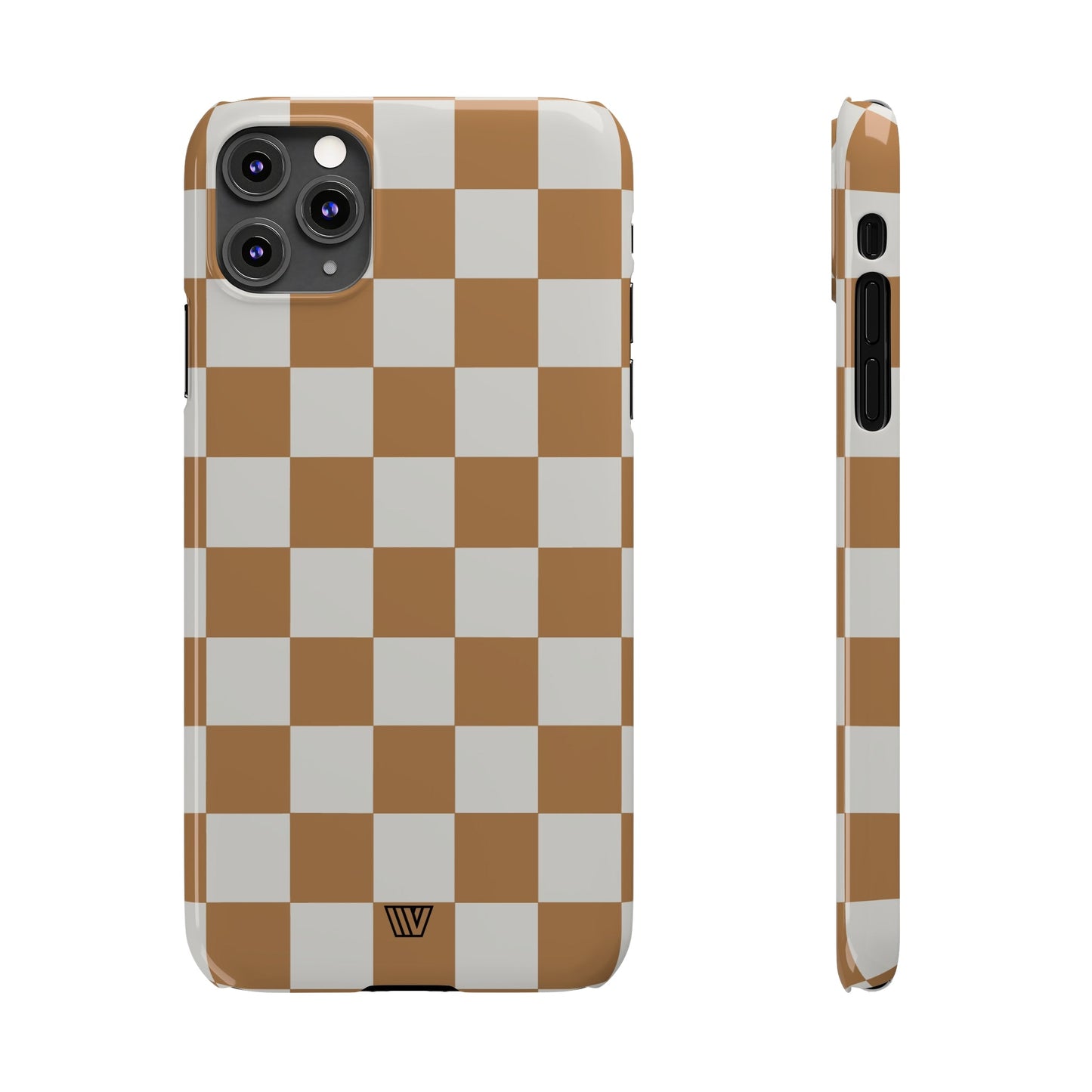 CHESTNUT CHECKERBOARD | Slim iPhone Case