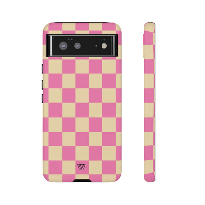 PINK TAN CHECKERBOARD | Tough Phone Case