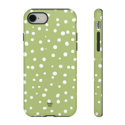 PALE OLIVE DOTS | Tough Phone Case