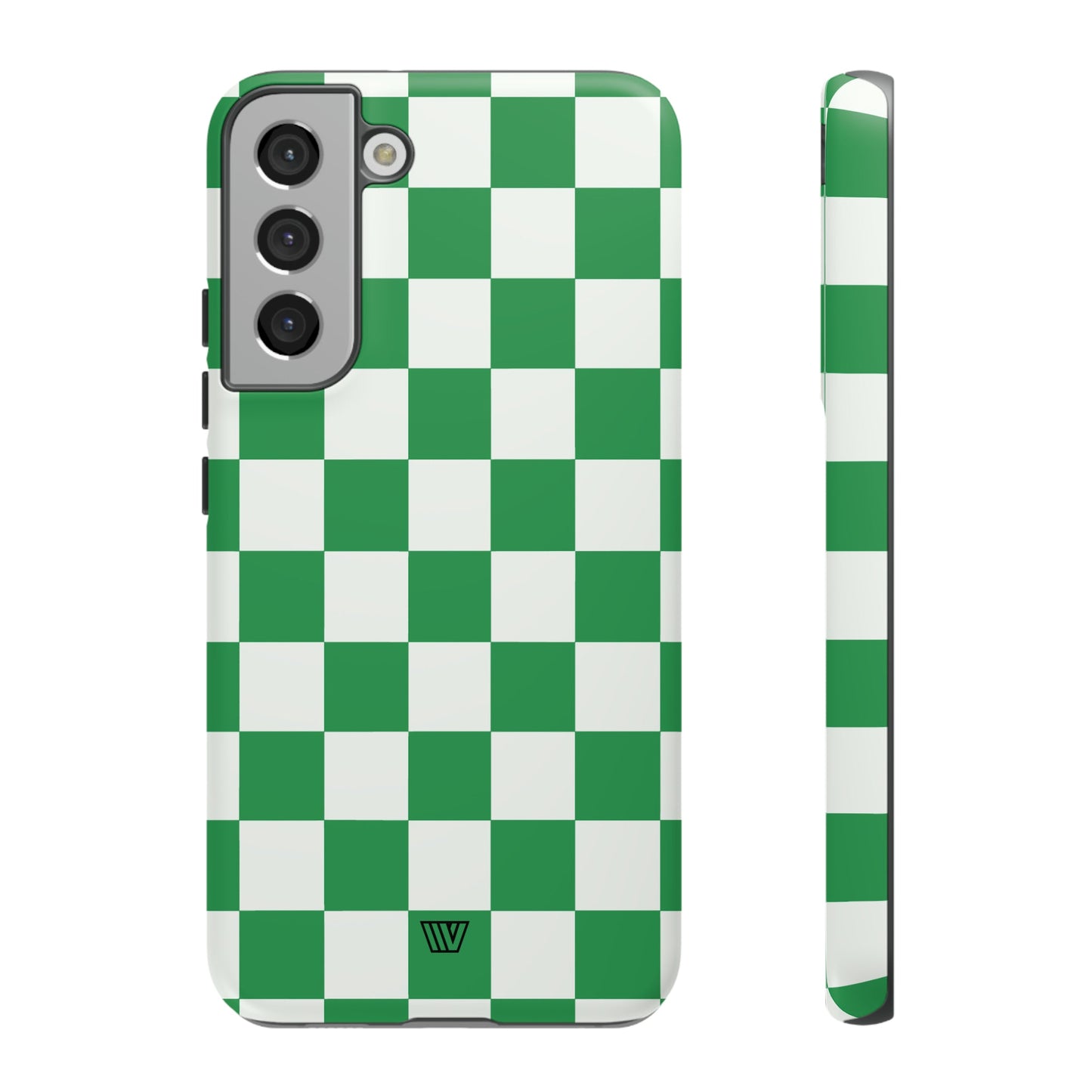 GREEN WHITE CHECKERBOARD | Tough Phone Case