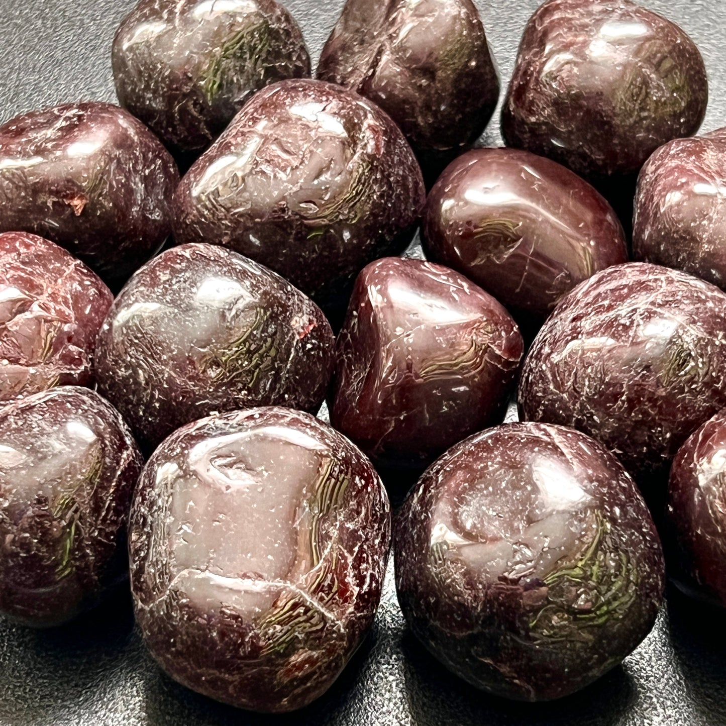 Cherry Garnet Tumbled (1 LB) One Pound Bulk Wholesale Lot Polished Gemstones