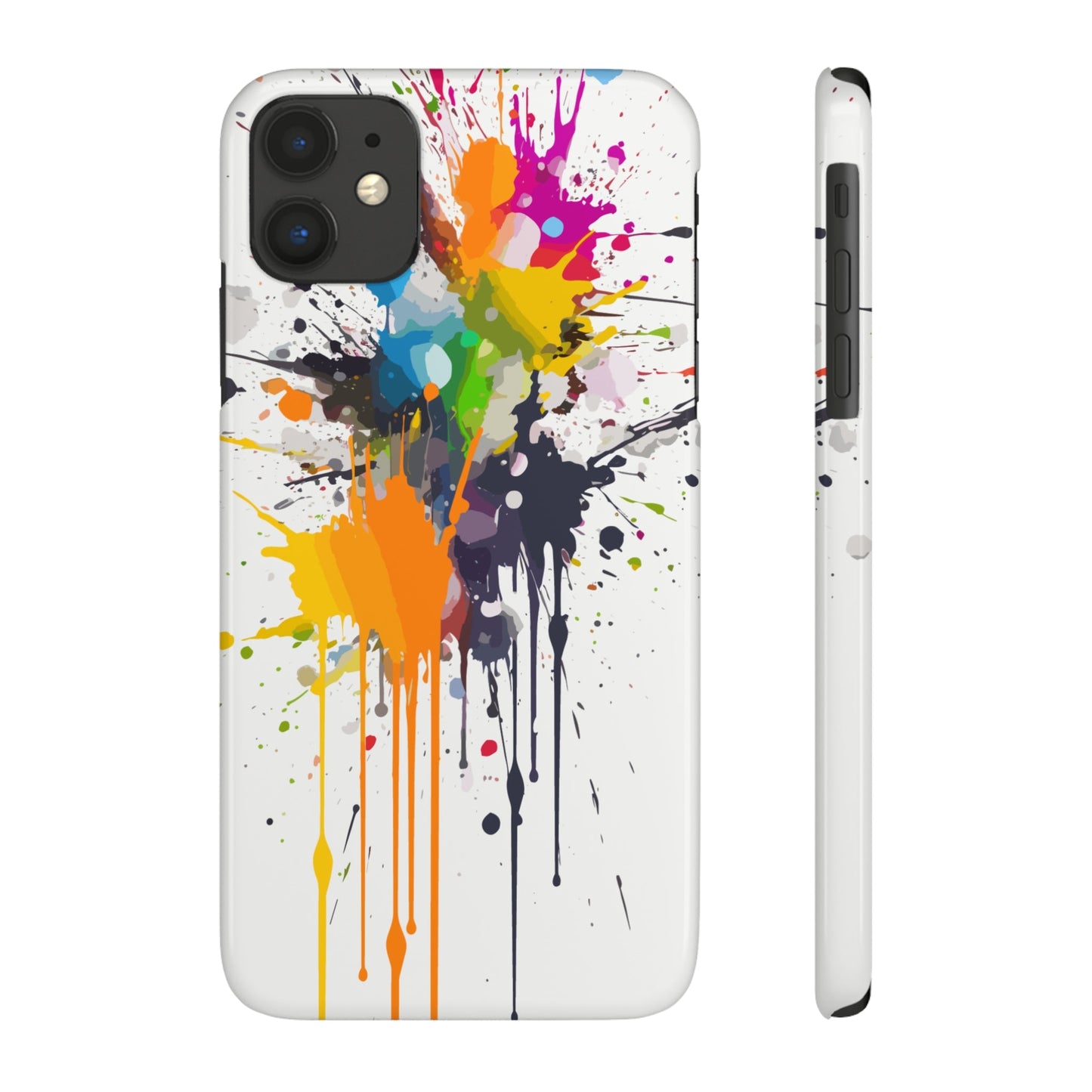 PAINT SPLATTER WHITE | Slim iPhone Case