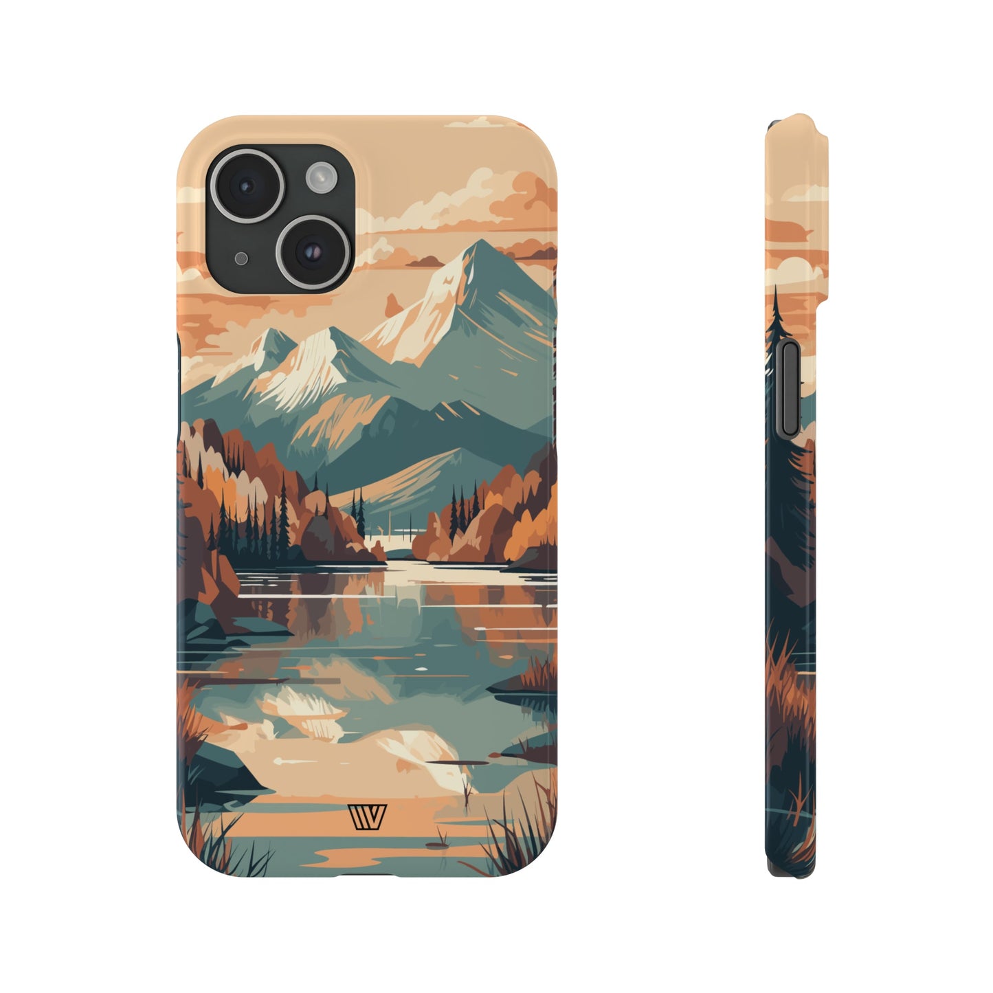 FALL MOUNTAIN RIVER LANDSCAPE | Slim iPhone Case