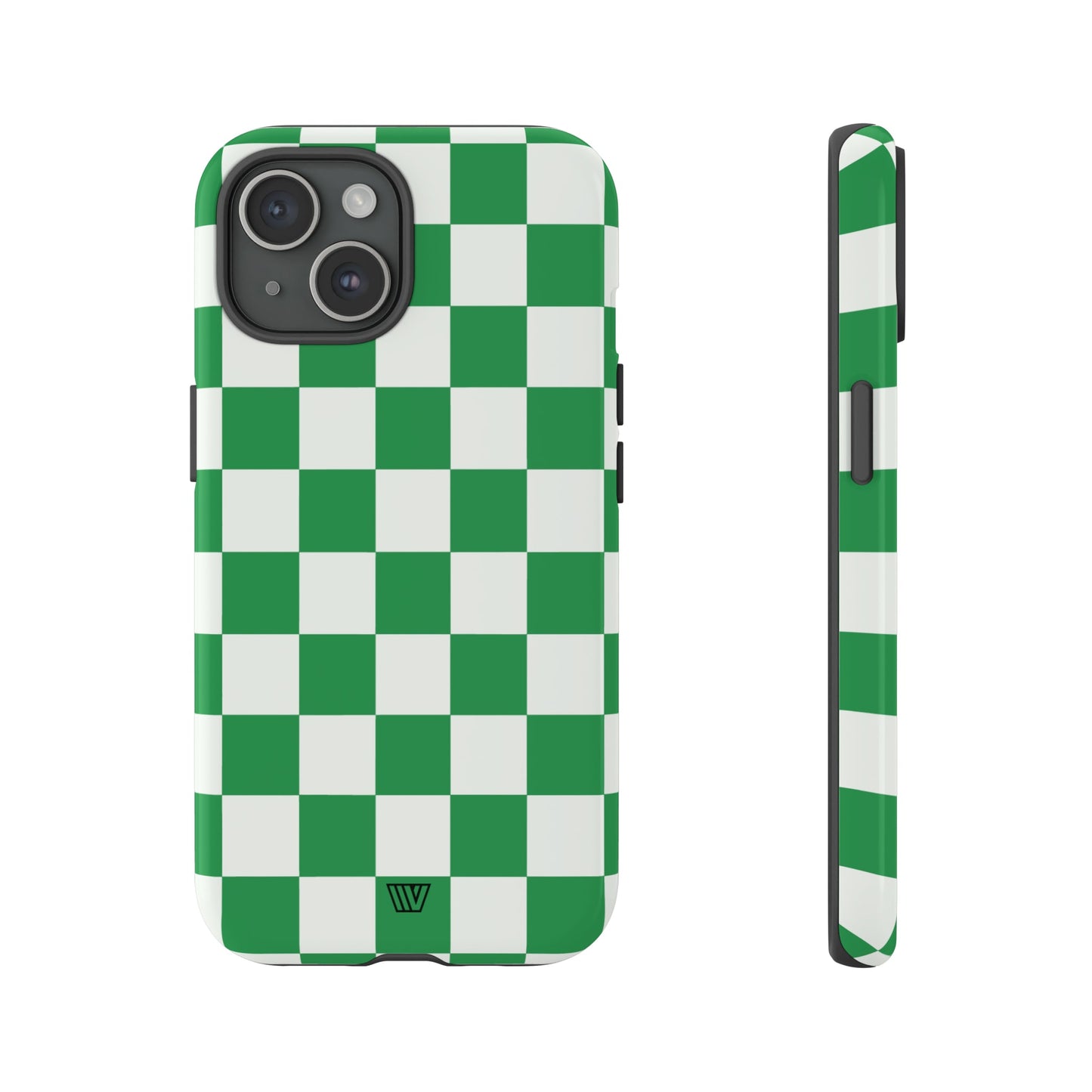 GREEN WHITE CHECKERBOARD | Tough Phone Case