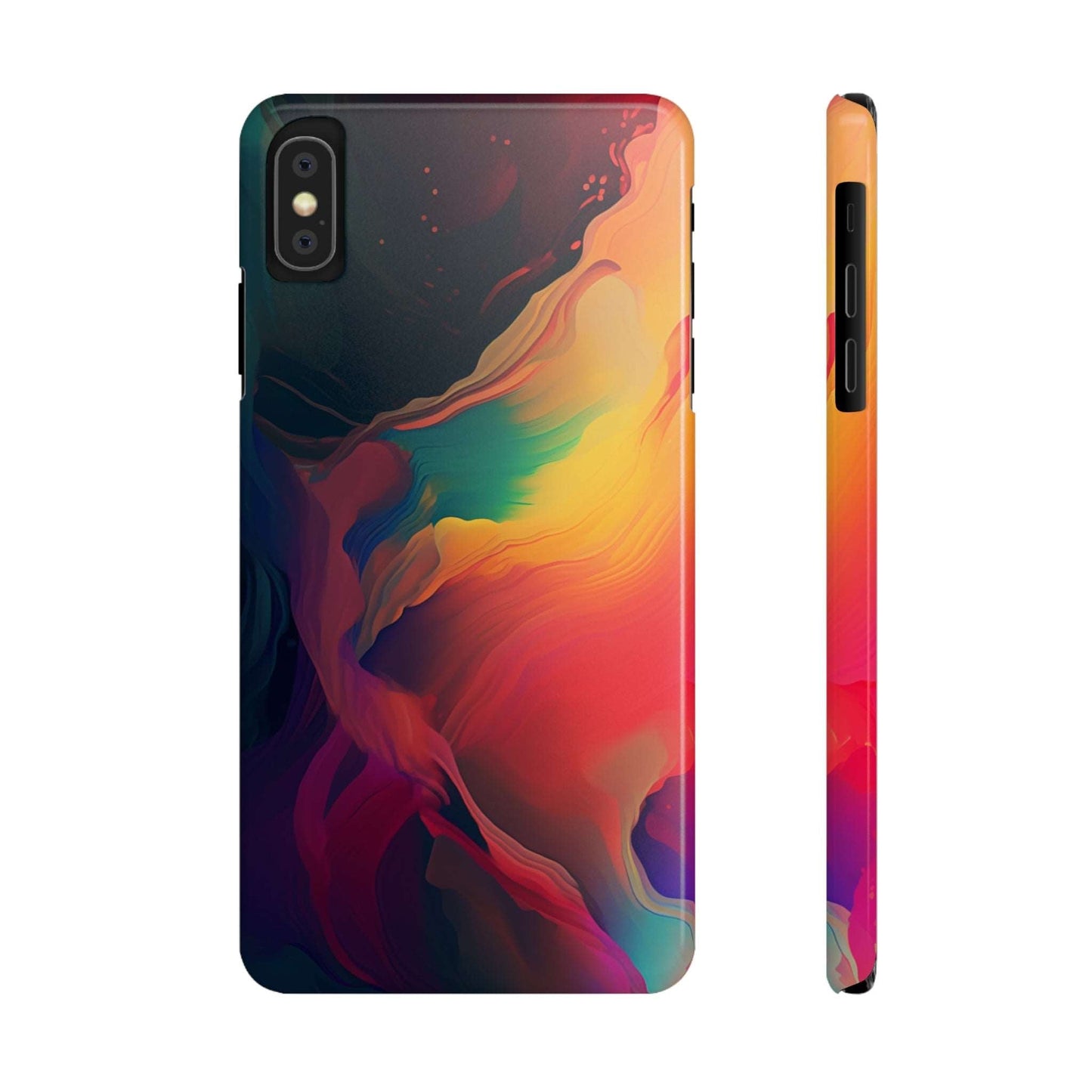 Abstract Paint Colors Slim Phone Case